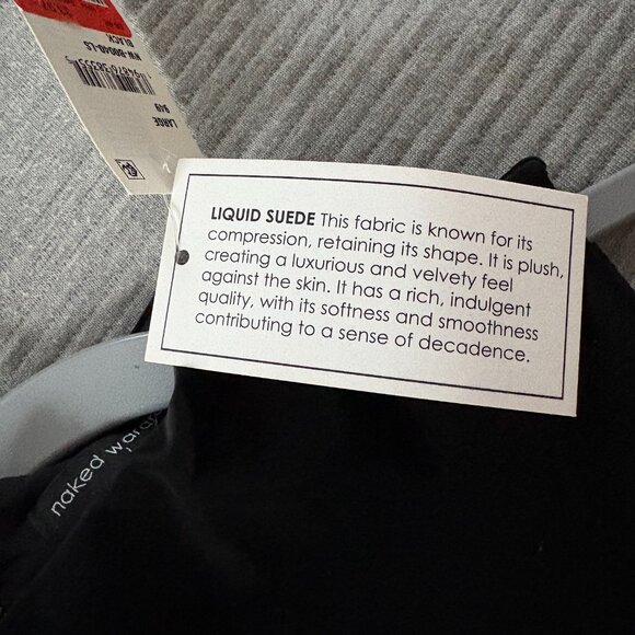 Naked Wardrobe Liquid Suede High-Neck Black Bodysuit - Picture 5 of 10